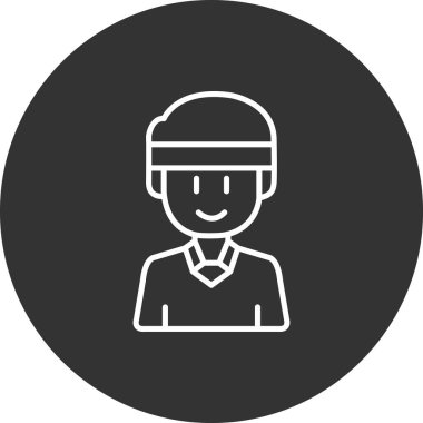 Maske simgesi olan bir adamın vektör çizimi