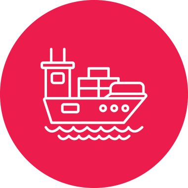 Gemi simgesi vektör illüstrasyonu