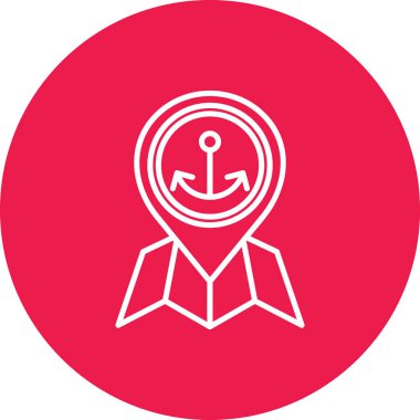 Navigasyon simgesi, vektör illüstrasyonu