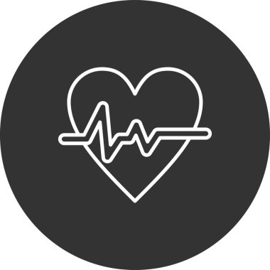 Kalp simgesinin vektör illüstrasyonu