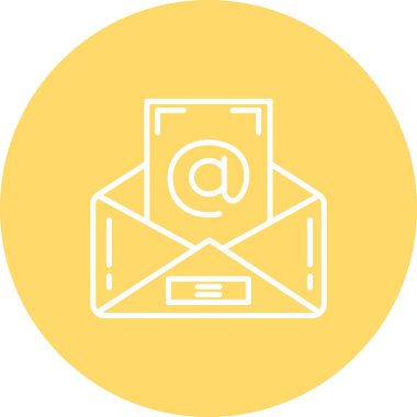 E-posta. Web simgesi basit illüstrasyon