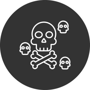 Kurukafa simgesi vektör illüstrasyonu