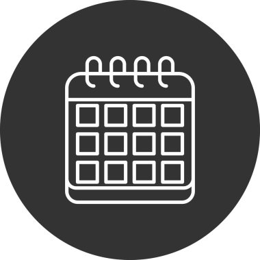 Takvim simgesi, vektör illüstrasyonu basit tasarım