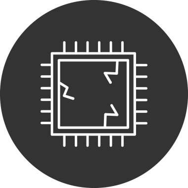 modada izole edilmiş arkaplanda çip simgesi