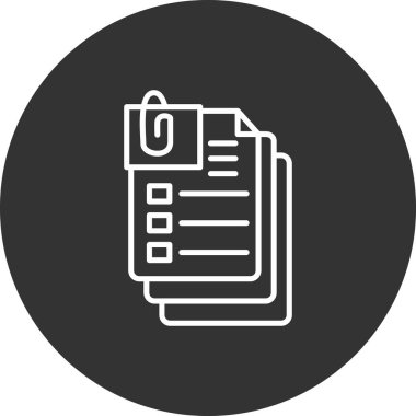 Belge. Web simgesi basit illüstrasyon