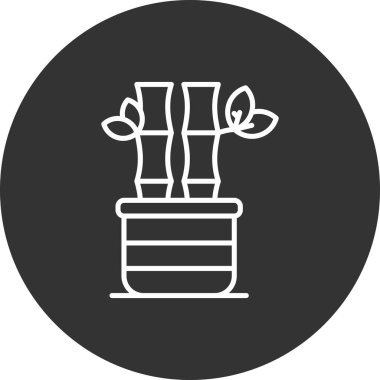 çiçek saksısı simgesi, vektör illüstrasyonu