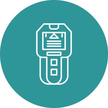 Modern b aygıtının vektör illüstrasyonu aygıt simgesinden yoksun