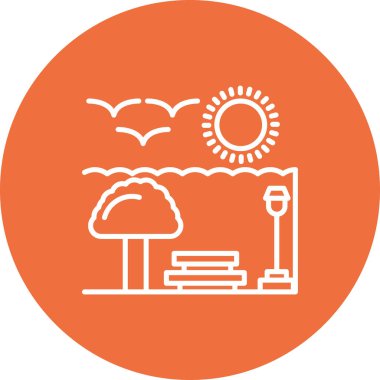 Güneş simgesinin vektör çizimi