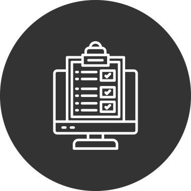 Kontrol listesi simgesi vektör illüstrasyonu