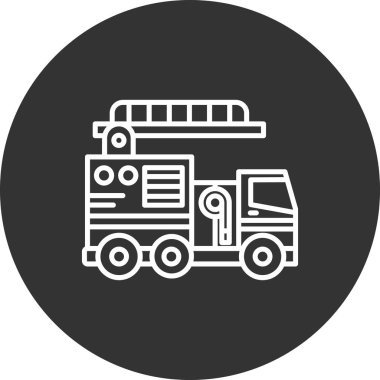 Kamyon Simgesi Moda Biçiminde İzole Arkaplan