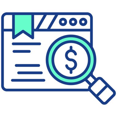 Para için. Web simgesi basit illüstrasyon