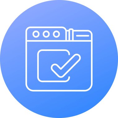 İşaretli web simgesi vektör illüstrasyon tasarımını kontrol et