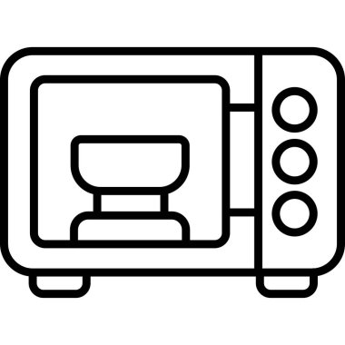 Mikrodalga fırın simgesi, taslak biçimi