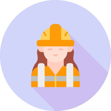 kadın inşaat mühendisi simgesi