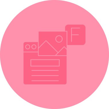 Belge simgesinin vektör illüstrasyonu