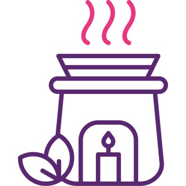 Bir bitki simgesinin vektör illüstrasyonu