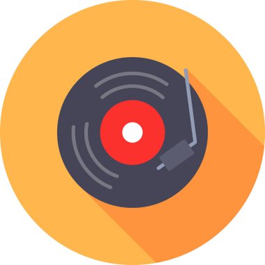 müzik düz vektör simgesi