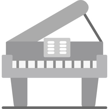 Tek bir piyanonun vektör illüstrasyonu