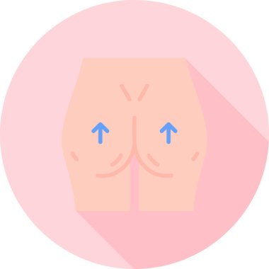 Pembe derili kadın, vektör çizimi, düz simge