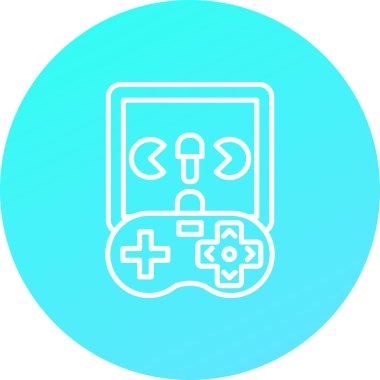 Oyun kumandası simge vektör çizim