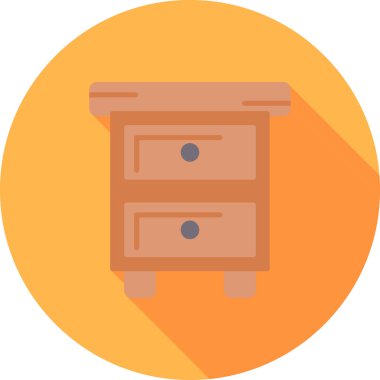 Mobilya. Web simgesi basit illüstrasyon