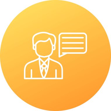 İşadamı Düz Vektör Simgesi