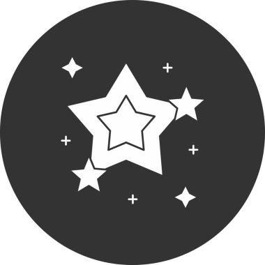 Moda tasarımındaki yıldız simgesi izole edilmiş arkaplan