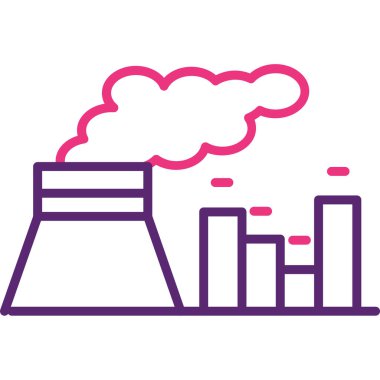 Fabrika simgesi vektör illüstrasyonu