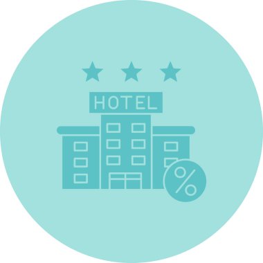 Otel simgesi vektör illüstrasyonu
