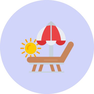 Sandalye. Web simgesi basit illüstrasyon