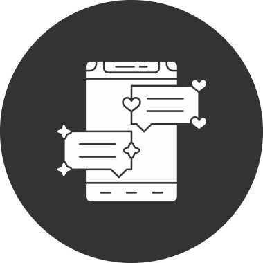 Kalp vektör simgesi olan aşk kartı