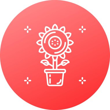 çiçek simgesi vektör illüstrasyonu