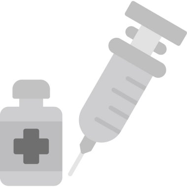 Tıbbi enjeksiyon simgesi, vektör illüstrasyonu