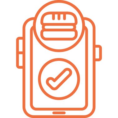 Bir smartphone simge vektör çizim