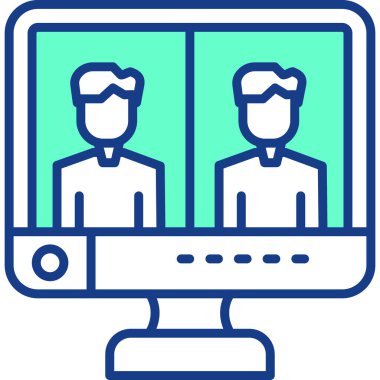 bilgisayar izleme simgesi, vektör illüstrasyonu