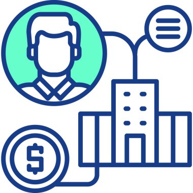 iş simgesi vektör illüstrasyonu