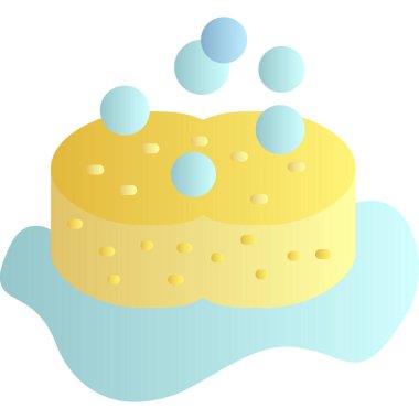 Çizgi film stili izole edilmiş vektör illüstrasyonunda kek simgesi