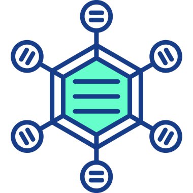 Molekül. Web simgesi basit tasarım