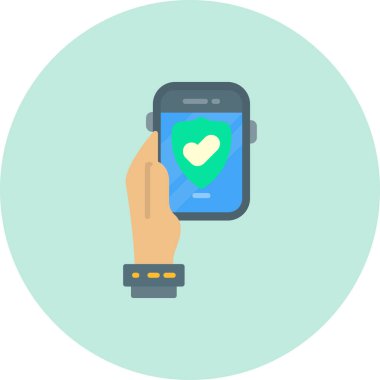 kalp uygulaması simgesi vektör illüstrasyonu