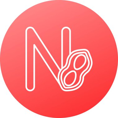 Uzun gölgeli beyaz çizgi şeker ikonu. Şeker tabelası. Yeni yıl partisi. Kırmızı daire düğmesi. vektör