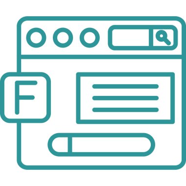 İnternet sitesi. Web simgesi basit illüstrasyon