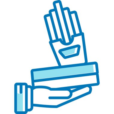 Eldiven vektör çizimi ile el