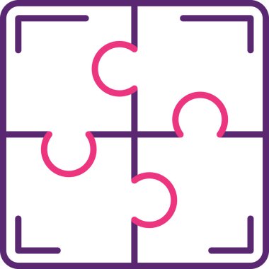 Bulmaca simgesi vektör çizimi