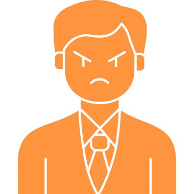 kızgın iş adamı vektör illüstrasyonu