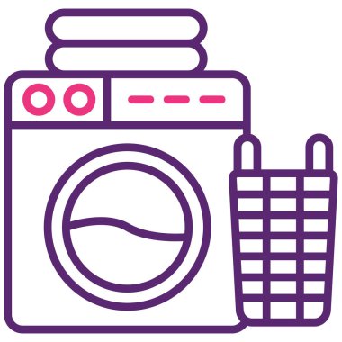 Çamaşır. Web simgesi basit illüstrasyon