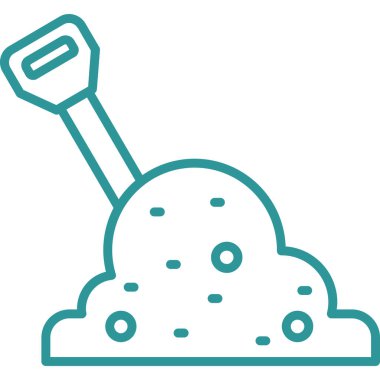 Kürek. Web simgesi basit illüstrasyon