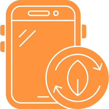 Cep telefonu simgesi, vektör illüstrasyonu