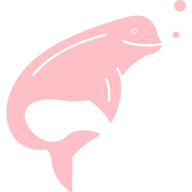 Şirin pembe bir balığın vektör çizimi.