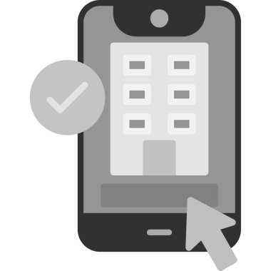 mobil uygulama düz simge vektör çizimi