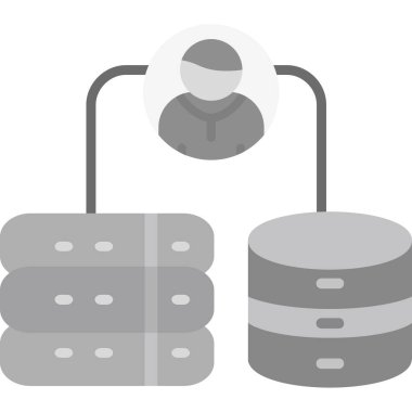 sunucu veri simgesi düz biçimli